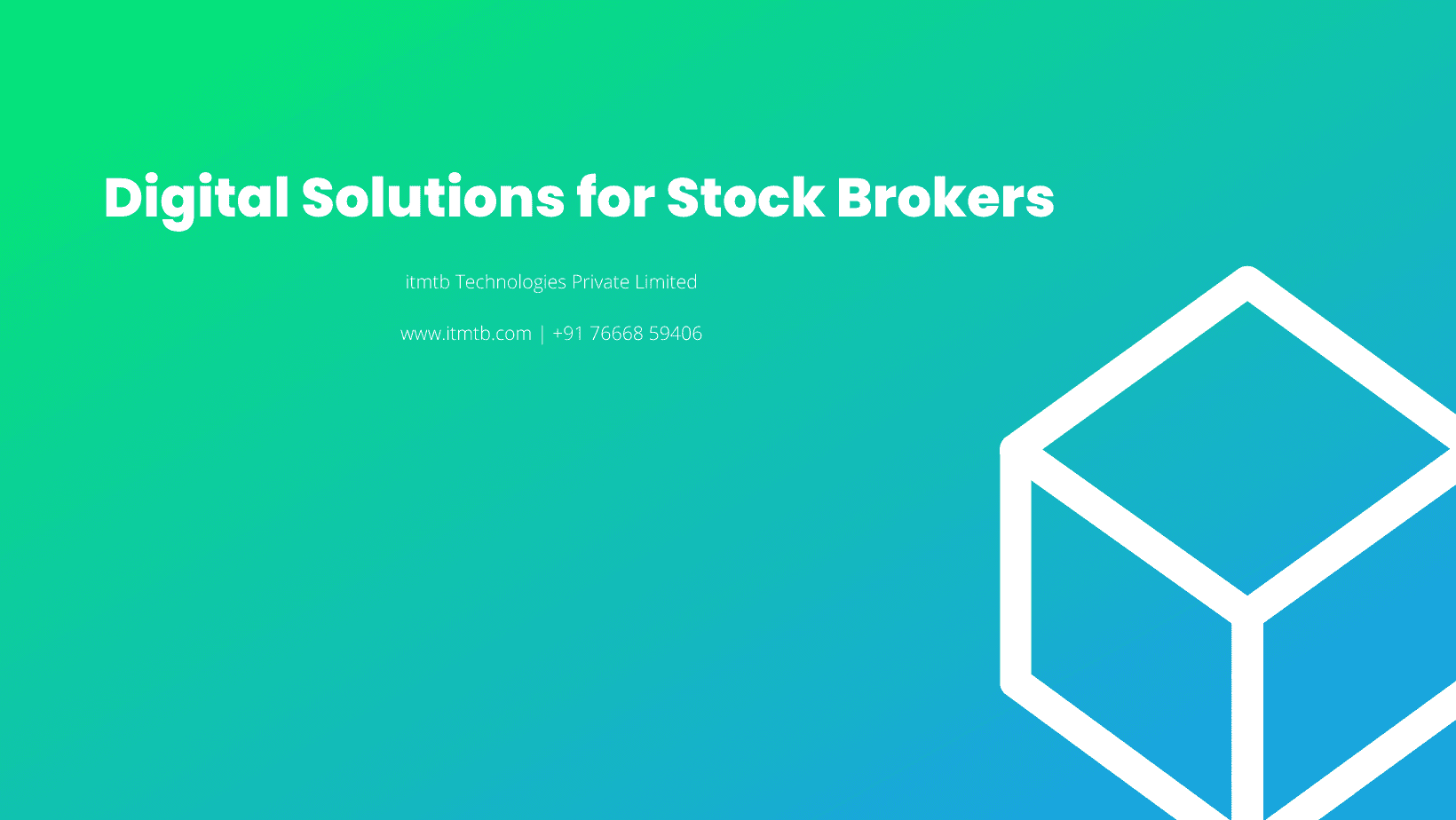 Digital Solutions for Stock Brokers.